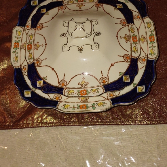 ( 2 ) Lidded Serving Dishes : Vintage 1930's Myott Sons &   Co , Imari - Picture 8 of 11